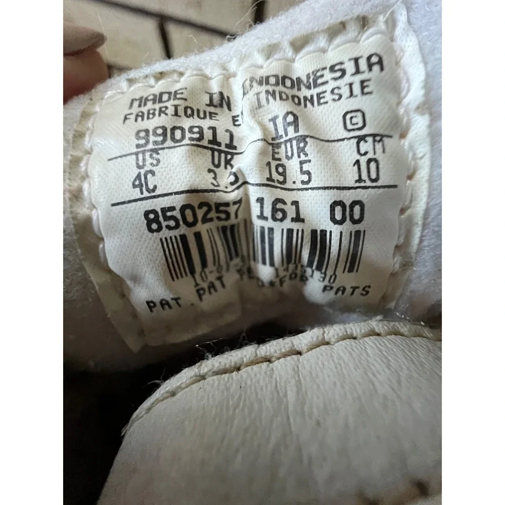Vintage Nike 90s Toddler  White PinkVelcro Athletic Shoes Size 4